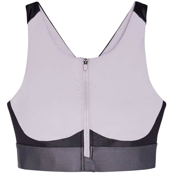 FABLETICS High Impact On the Go No-Bounce Sports Bra Zip Long Line Black Grey S - Picture 3 of 9